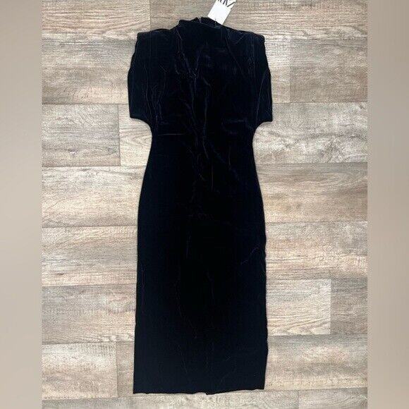 RARE!!! ZARA BLOGGER FAVE! High Collar Midi Dress NWT - Picture 15 of 16